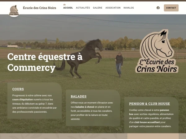 Aperçu du site Ecurie des crins noirs