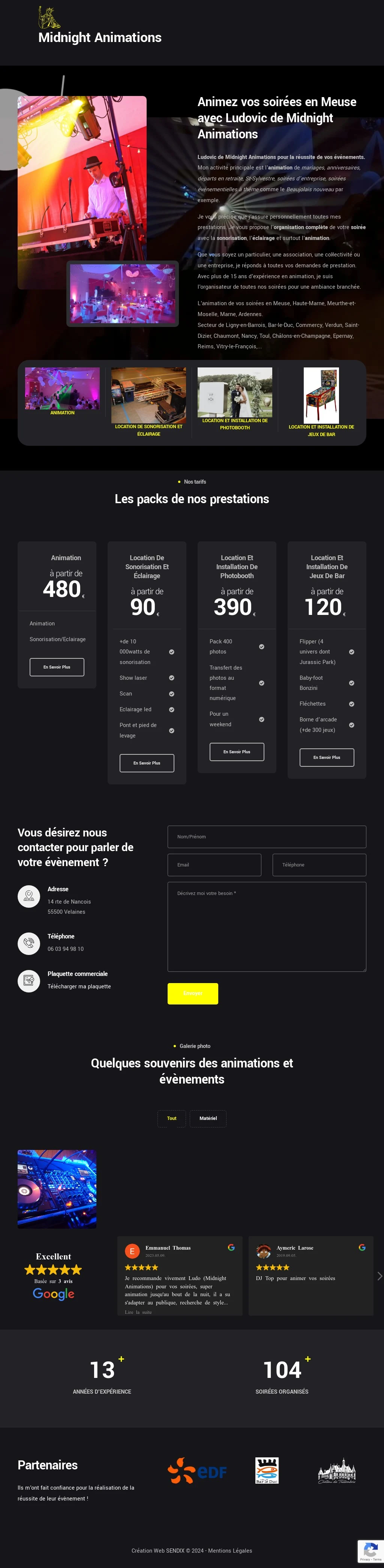 Réalisation SENDIX : Midnight Animations